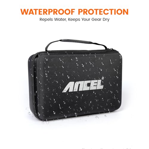 ANCEL EVA Hard Protective Case for V5 HD PRO Heavy Truck Scanner, Waterproof Shockproof Storage Bag with Large Capacity, Smooth Zippers and Easy Carry Handle, Travel Ready - style: Case for V5HD PRO