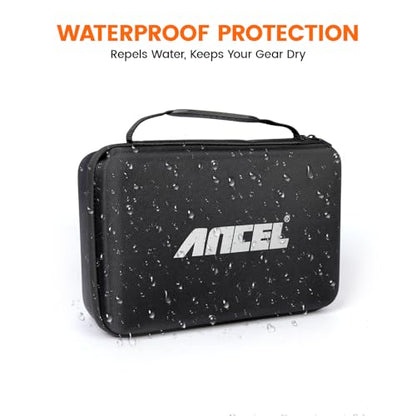 ANCEL EVA Hard Protective Case for V5 HD PRO Heavy Truck Scanner, Waterproof Shockproof Storage Bag with Large Capacity, Smooth Zippers and Easy Carry Handle, Travel Ready - style: Case for V5HD PRO