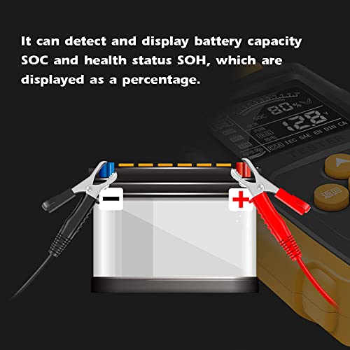 Fydun Car Battery Tester Digital Analyzer with Multiple Protections for Car Truck Motorcycle 12V/24V