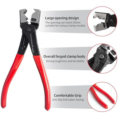 5 Pieces Electrical Disconnect Pliers for Cars, Automotive Electrical Plug Connector Disconnect Tool and Connector Separator and Hose Clamp Pliers - style: Electrical Disconnect Pliers Set 7