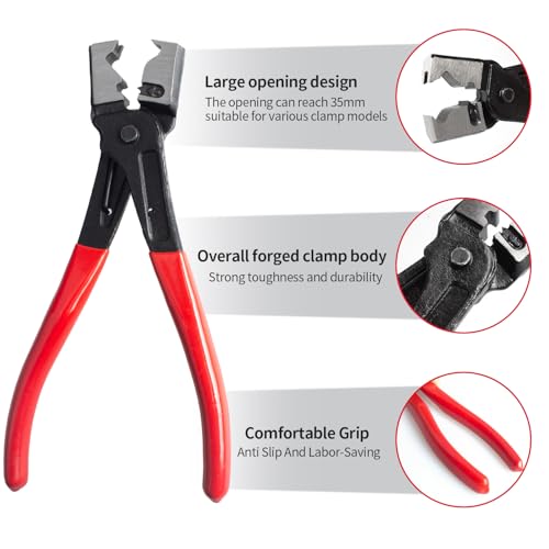5 Pieces Electrical Disconnect Pliers for Cars, Automotive Electrical Plug Connector Disconnect Tool and Connector Separator and Hose Clamp Pliers - style: Electrical Disconnect Pliers Set 7