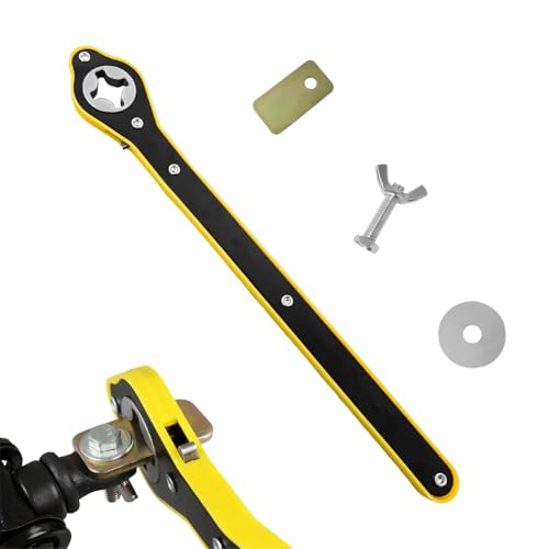 Wevdn Jack Ratchet Wrench, Forward and Reverse Easily Switch Ratchet Wrench for Scissor Jack, 360° Swivel Labor Saving Jack Lift Speed Tool for Cars SUV, Universal Car Accessories (Wrench+Adapters) - color: Wrench+adapters