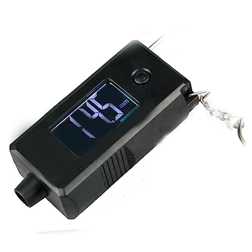 2 in 1 Digital Tire Pressure Gauge with Tread Depth Ruler for Cars and Trucks Portable Tire Air Gauge with Key Ring and Ergonomic Non-Slip Design for Quick Accurate Readings