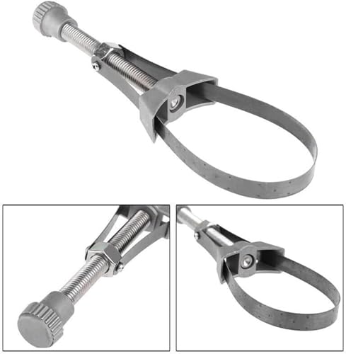 Adjustable Oil Filter Wrench – Heavy-Duty Universal Strap Tool, 60-120mm Universal Adjustable Oil Filter Strap Wrench, Car Diameter Adjustable Oil Filter Removal Strap Wrench Tool, Strap Wrench (1pcs)