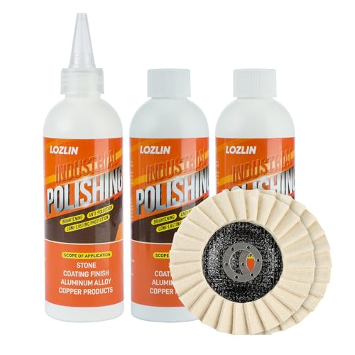LOZLIN Polishing Paste, Granite Marble Quartz Countertop Scratch Remover, Stainless Steel Metal Repair Cream, High Gloss Mirror Finish for Home Stone Surface Renovation Care