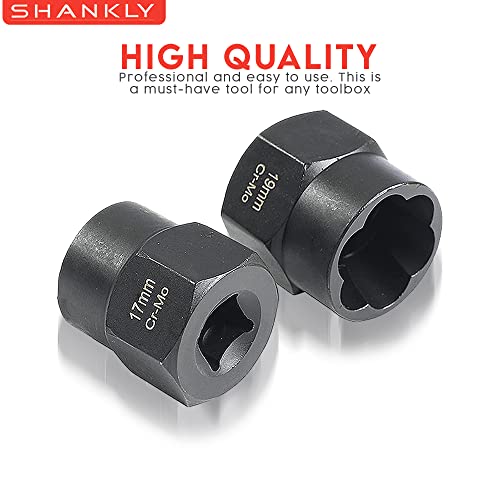 Twist Socket Set (11 Piece) Includes 1/2” Inch Lug Nut Remover With a 10mm, 11mm, 12mm, 13mm, 14mm, 15mm, 16mm, 17mm Socket Sizes Professional-Grade Lug Nut Extractor or Wheel Lock Removal