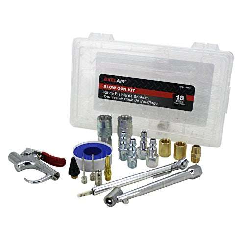 EXELAIR 18 Piece Blow Gun Kit - B071SB7CRW - size: 18 Piece