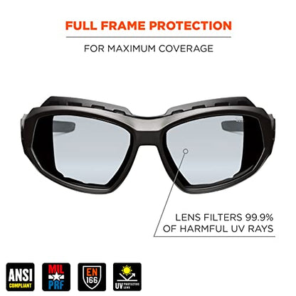 Ergodyne Skullerz Loki Convertible Anti Fog/Scratch Safety Spoggles Glasses-Includes Gasket and Strap to Convert to Goggle - color: In/Outdoor Lens