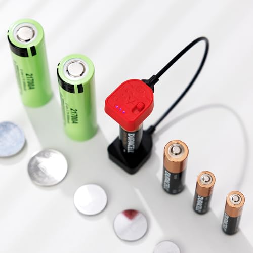 Portable Magnetic Battery Tester for AA AAA C CR2032, Compact Universal Battery Checker with 3 Indicator Lights for CR2025 CR2450 LR44 Double Triple A D 1.5V 3V 3.7V Button Coin Cell Household Battery - size: (1 PACK)Battery Tester for AA AAA C CR2032 & M