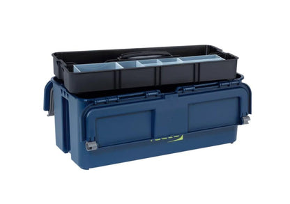 Raaco Tool Box with Removable Trays - 66 lb Load Capacity (Compact 20) | Durable Plastic Polypropylene (PP) Organizer with Handle, Stackable & Lockable, 66 lb Load Capacity (Compact 20) - accessory - style: Close