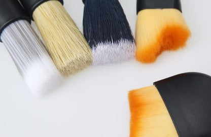 5PCS Car Detailing Brush Set for Cleaning Interior or Exterior, Includes Coarse, Medium, and Fine Detailing Brushes, Dusting Cleaning Tool for Dashboard, Air Vents, Wheels, Emblem, Car Seat