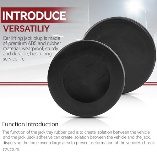 1.45inch Universal Bottle Jack Pad Rubber Anti-Slip Adapter Support Puck Block Car Lift Tool for 8T 10 T Bottle Jacks Jacking Points Repair 37mm - size: 37MM