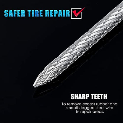 Tallew 3 Pack Tire Reamer Drill Bit Multi Sizes Tire Repair Carbide Burr Drill Bit Patches Plug Cutters Wire Cutter Carbon Steel Reamer Repair Tools (3,4.5,6 mm) - size: 3,4.5,6 mm