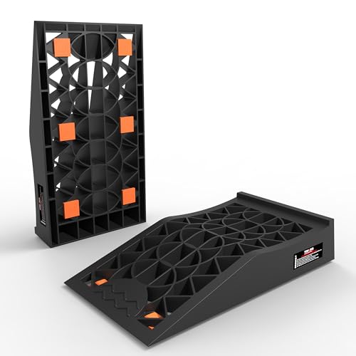 2.6" Lift Low Profile Car Ramps, Compact Tire Leveling Blocks for Low Chassis Sports Cars to Fit Floor Jack, Jack Assist - size: Low Profile