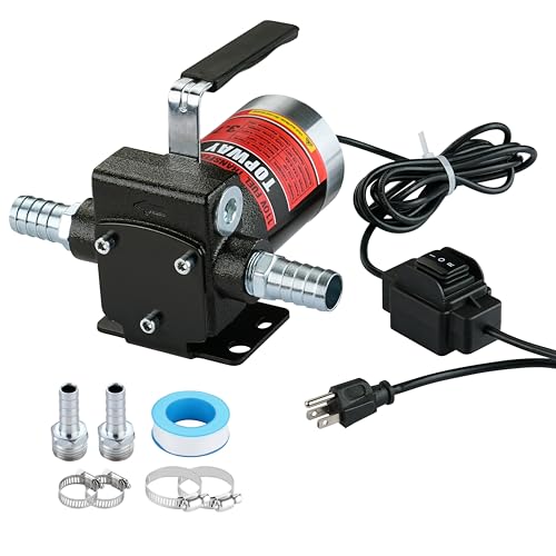 TOPWAY 110V AC Gasoline Fuel Pump 3.7GPM Self-priming Oil Transfer Pump With Handle, Reversible Pumping, Overheat Protection, Explosion-Proof, for Gasoline Fuel Diesel Kerosene Removal - style: 110V 3.7GPM