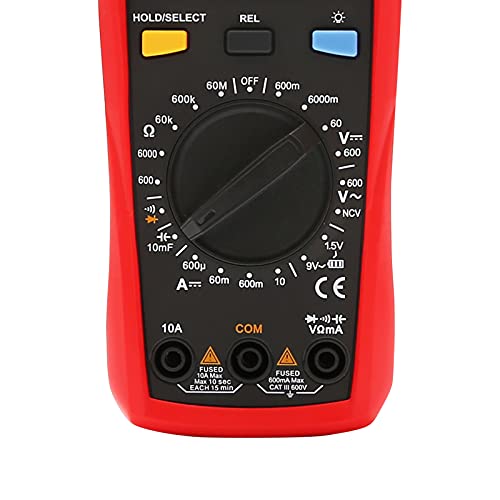 UNI-T Digital Multimeter Tester UT133B, AC DC Voltage Current Dmm Multimeter 6000 Counts NCV Measures Volt Amp Ohm Capacitance Continuity Buzzer Diode Test Battery Test, Palm Size Backlight Data Hold - size: UT133B