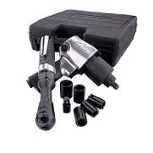 Ingersoll Rand 2317G 1/2" Air Impact Wrench and 3/8" Air ratchet Combination Kit, incl 5-piece Socket Set, Carrying case