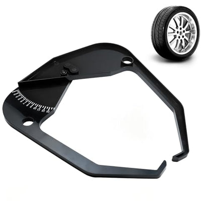 Mikako Car Tire Caliper, Tire Balancer Caliper, Accurate Wheel Calipers Rim Width Measuring Tool for Cars, Portable Rim Measurement Tool, Tires Scale Tools, Universal Car Accessories