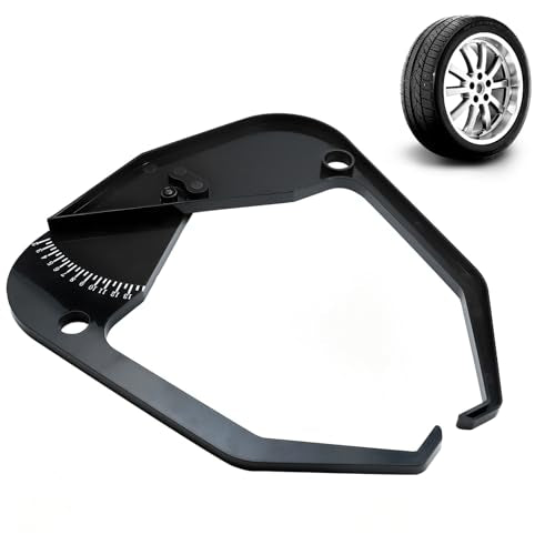 Mikako Car Tire Caliper, Tire Balancer Caliper, Accurate Wheel Calipers Rim Width Measuring Tool for Cars, Portable Rim Measurement Tool, Tires Scale Tools, Universal Car Accessories