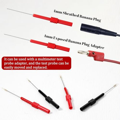 4 Pcs Back Probe Kit Flexible Back Probe Automotive Diagnostic Test Repair Tools for Car Tester Electrical and Automotive Testing Tools Multimeter Testing