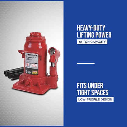 Strongway 12-Ton Stubby Hydraulic Bottle Jack - style: 12 Ton