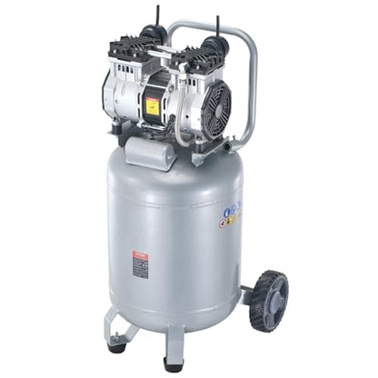 VEVOR 13-Gallon Air Compressor, 2HP, 4.6 SCFM@90PSI, Oil-Free Tank, 66dB Quiet Operation, Ideal for Tire Inflation, Woodworking, Auto Repairs, and Spray Painting (Maximum Pressure 125 PSI) - size: 17.5'' x 16.5'' x 33.3''