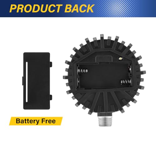 MEASUREMAN 2-1/2" Dial Size Digital Air Pressure Gauge with 1/4'' NPT Bottom Connector and Protective Boot, 0-250psi, Accuracy 1%, Battery Powered with LED Light Short Thread - size: Short thread, style: 0-250psi