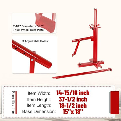 Manual Tire Changer for 8"-16" Tires, Portable Hand Bead Breaker Tool | Heavy-duty steel construction with a stable X-base for secure tire mounting and easy operation