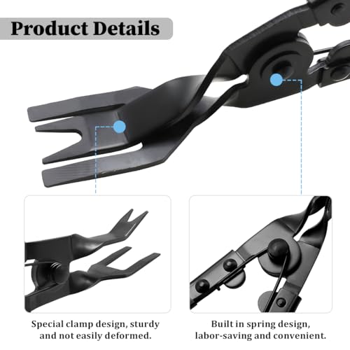 Zpana Car Panel Clip Removal Plier, Vehicle Interior Upholstery Trim Clip Remover Plier, Automotive Door Panel Rivet Removal Tool for Removing Push Pin and Trim Fastener, Universal Fit
