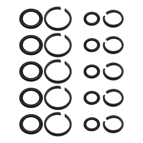 1/2 inch & 3/8 inch Impact Wrench Retaining Rings with O-ring for Electric & Pneumatic Wrench (10/Pack) - size: (10 Sets) 1/2"&3/8" Retainer Rings with O-Ring