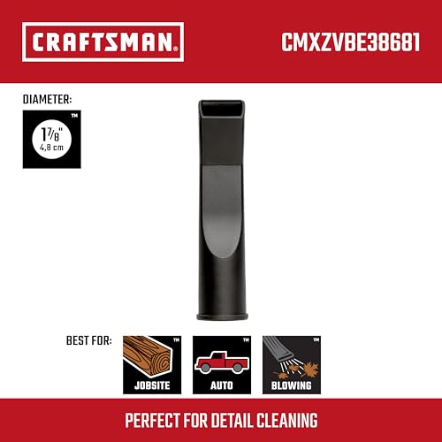 CRAFTSMAN CMXZVBE38681 1-7/8 in. Car Nozzle Wet Dry Shop Vacuum Attachment - size: Car Nozzle