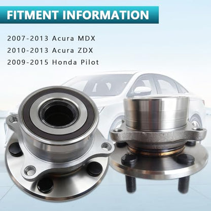 513267 Front Wheel Bearing Hub Assembly for Acura MDX ZDX 2007-2013, Honda Pilot 2009-2015 (2PCS) - size: 513267