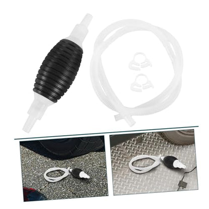 PartyKindom 1.5m Manual Siphon Pump for Fuel Transfer Durable Gas Pump Hose with Tube for Oil Diesel Water Extraction for Automotive Emergency Use