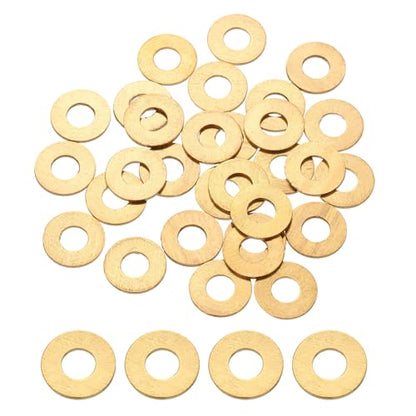PATIKIL M8 Brass Flat Washer, 50 Pcs 8mm ID 14mm OD 1.5mm Thick Metric Washers Metal Sealing Gasket Ring for Screws Bolts Factories Home Outdoor Projects - size: M8 x 14 x 1.5mm