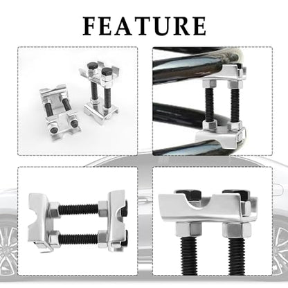 4PCS Coil Spring Spacer,2 Way Adjustable Coil Spring Compressor Tool Keep Springs Aligned & Shock Absorber,Automotive Strut Spring Compressor Suitable for Cars,SUVs,Trucks (4PCS)