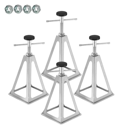 BOYISEN RV Stabilizer Jacks Set of 4，Aluminum Screw Jack Stands Adjustable from 11-17 Inch, Single Stabilizer Jacks for Travel Trailer Support up to 7500 Lbs