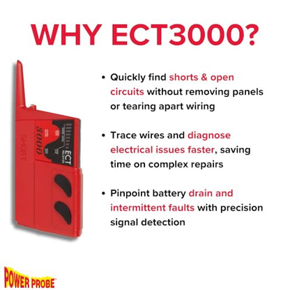 Power Probe Circuit Tracer for Shorts & Opens, Complete Kit (ECT3000)