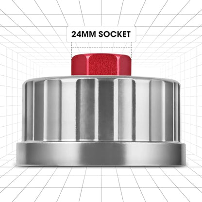 DNA MOTORING Oil Filter Wrench 64.3mm 14 Flute Filter Cap Socket Remover Tool Compatible with Toyota Lexus Scion, Precision CNC Machined Aluminum, TOOLS-00540