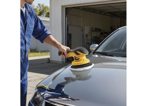 Wagan EL6400 OneVolt Cordless Polisher 6 Dual Action 6-Inch Car Waxer Buffer Kit with 2x 12V 2.0Ah Batteries, 6-Variable Speed, Extra Attachments for Car Detailing, Polishing and Waxing