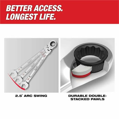 Milwaukee 15 Piece SAE Flex Head Wrench Set