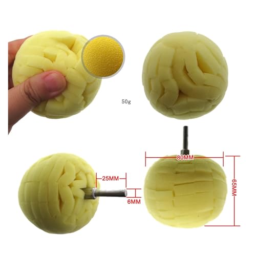 Car Polishing Pad Buffing Foam Sponge Pad Cone Polisher Buffer Pad Automotive Waxing Kit for Car Wheel Hub Headlight Polishing - color: 5pcs