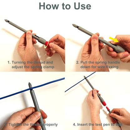 Multimeter Automotive Test Leads Kit with Soft Carrying Case Wire Piercing Clip Puncture Probes Wire Replaceable Precision Sharp Probes for Digital Electrical Multimeter Testing
