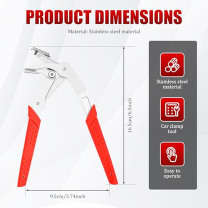 Car Clip Pliers and Trim Removal Tool, Heavy Duty Panel Clip Removal Pliers, Stainless Steel Leverage Design Non Slip Handle, Auto Fastener Rivet Remover for Door Panel Interior and Exterior Trim
