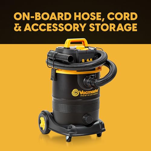 Vacmaster Professional VDK811PW 0201 8 Gallon 4.5 Peak HP Wet/Dry Vac with Self-Cleaning Filter System, 8 Gal, Black - size: 8 gallons