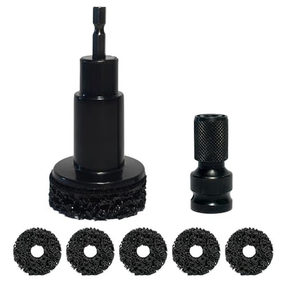 Wheel Hub Cleaning Kit, 7-Piece Hub & Stud Cleaner for Rust Removal and Resurfacing, Fits 1/2" Power Drill and Impact Wrench, for Automotive Lug Studs, Rotors and Brake Service