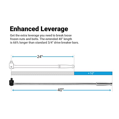 Capri Tools Breaker Bar (3/4" Drive/Extended Leverage) - size: 3/4" Drive / Extended Leverage