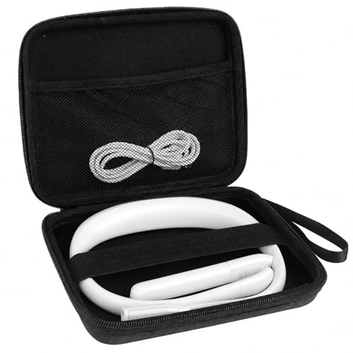 Book Light with Storage Case: Rechargeable 1600mAh Neck Reading Lights for Books in Bed, Neck Lamp for Craft Travel Bedroom Bible Study Light, Knitting Crochet Tools Cross Stitch Light - color: White + Storage Case