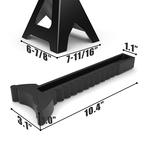 Torin AT43202B Steel Jack Stands: 3 Ton (6,000 lb) Capacity, Black, 1 Pair - style: Jack Stand