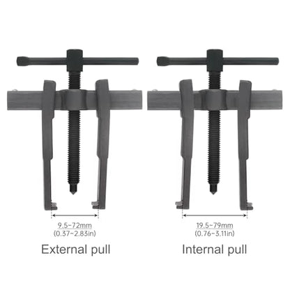 ChgImposs 2 Jaws Gear Puller, Adjustable Bearing Puller Gears, Internal External Removal Tool for Pulleys Flywheels Bearings Gears (3 INCH) - size: 3 INCH