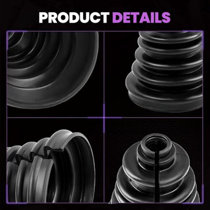 Upgrade CVS18 Universal CV Axle Boot Repair Kit, 5.04 Inch (128mm) Height, Fits Shaft Size 22mm-28mm, Silicone Rubber, Waterproof Dustproof Protection for Cars, Trucks, SUVs